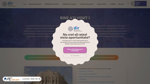 international.upt.ro screenshot