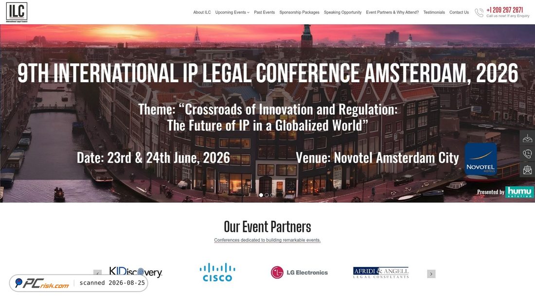 Captura de pantalla de internationallegalcouncil.com