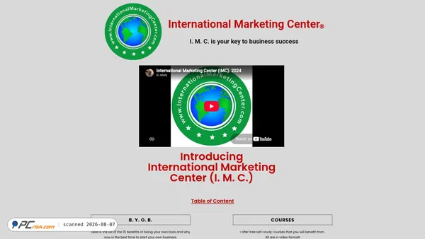 internationalmarketingcenter.com screenshot