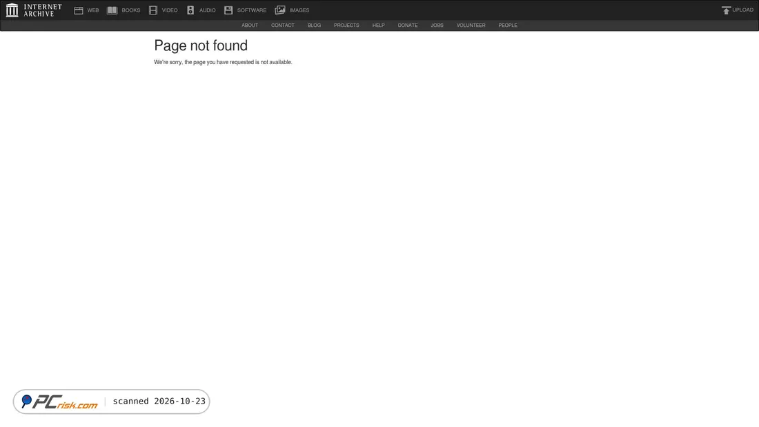 Screenshot of internetarchive.org