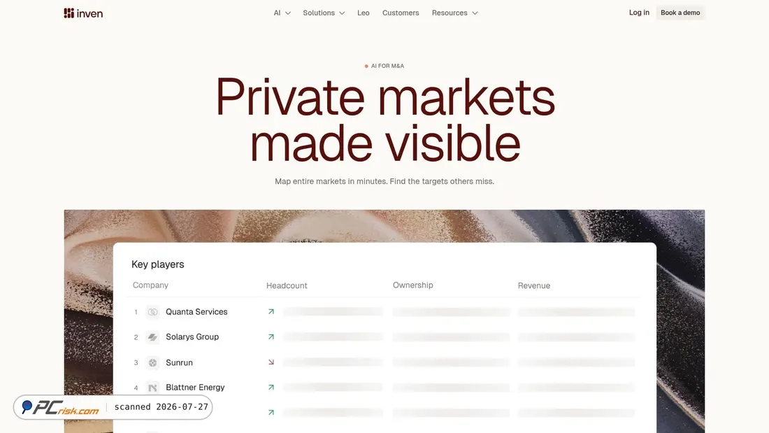 Screenshot of inven.ai