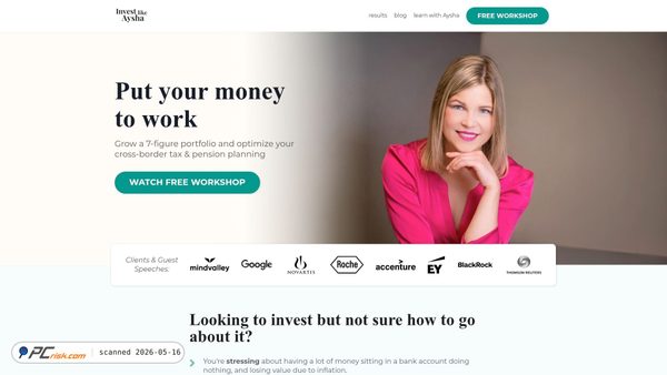 investlikeaysha.com screenshot