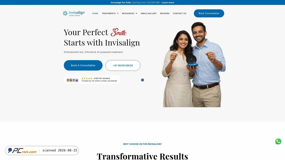 Screenshot of invisalignhyderabadclinic.com