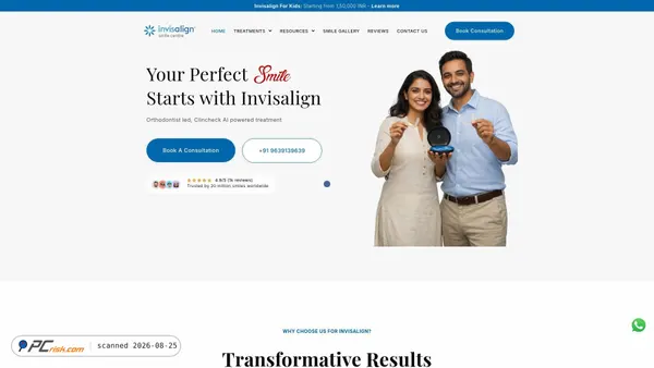 invisalignhyderabadclinic.com screenshot