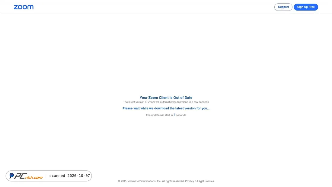 Screenshot of invitationlauchjczoommeeting.com