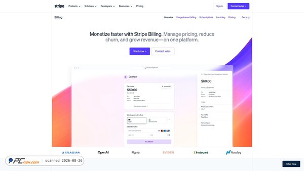 Captura de invoice.stripe.com