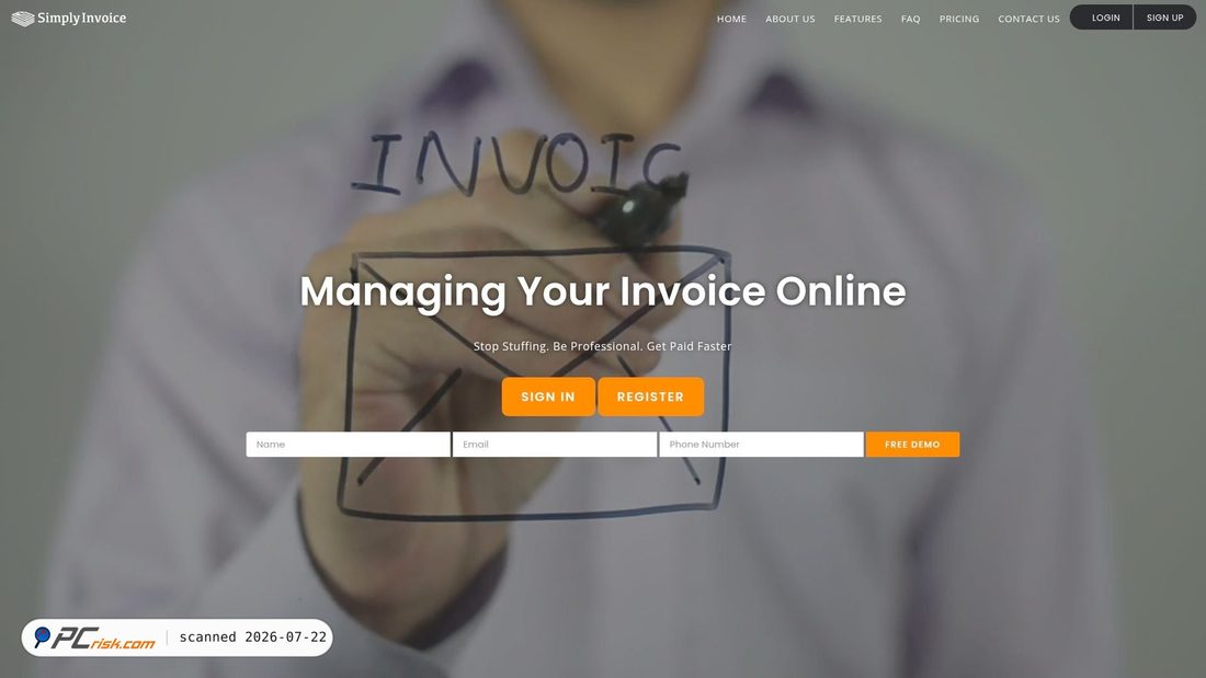 Screenshot of invoicemadesimple.com