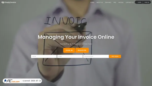 invoicemadesimple.com screenshot