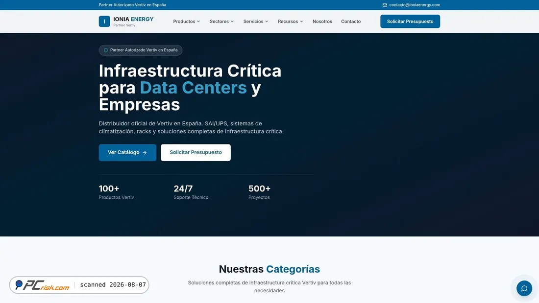 Screenshot of ioniaenergy.com
