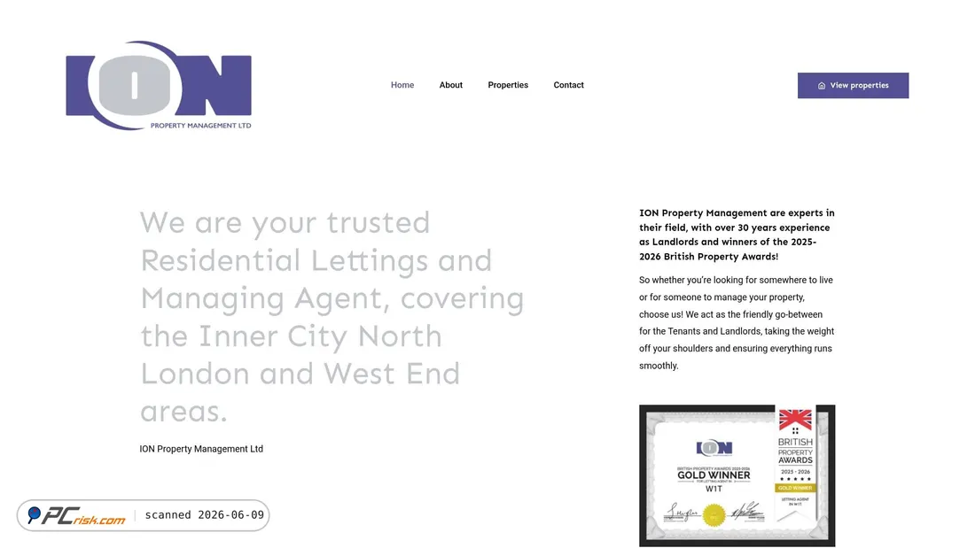 Screenshot of ionpropertymanagement.co.uk