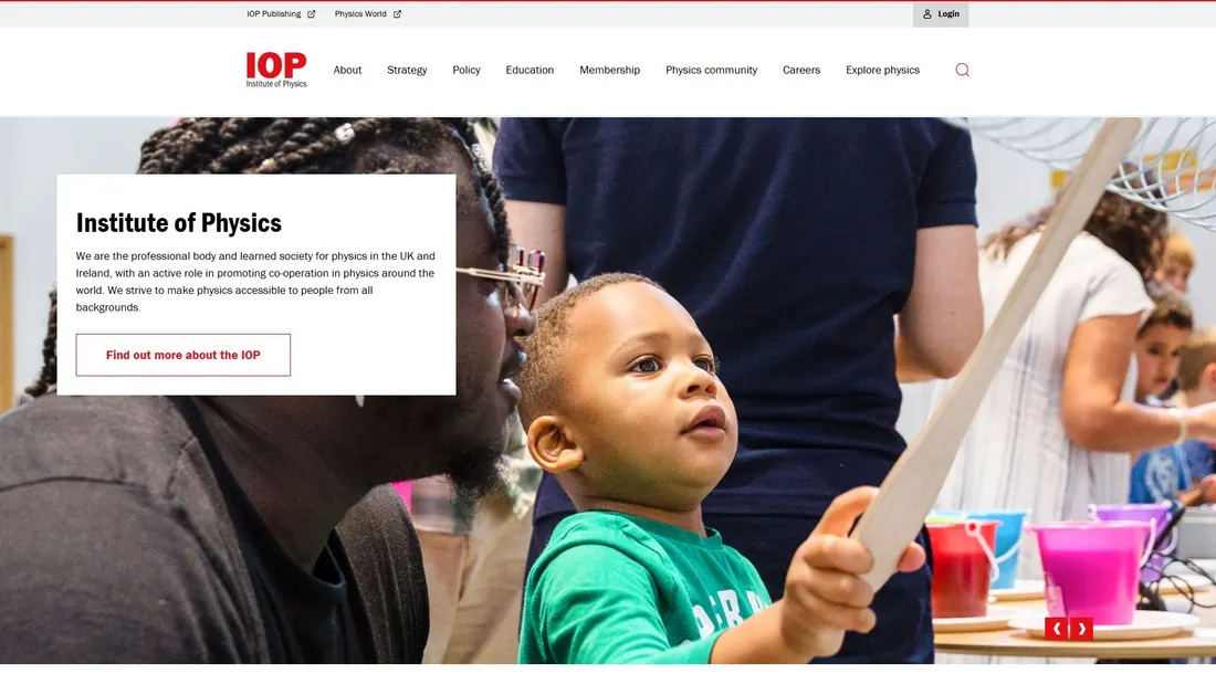 Screenshot di iop.org