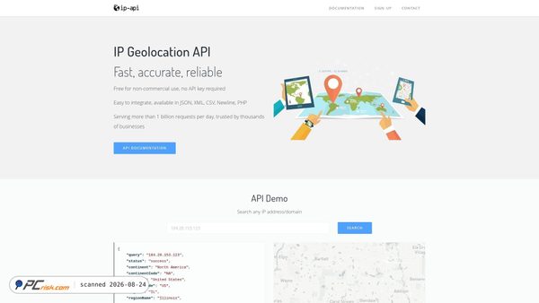 ip-api.com screenshot