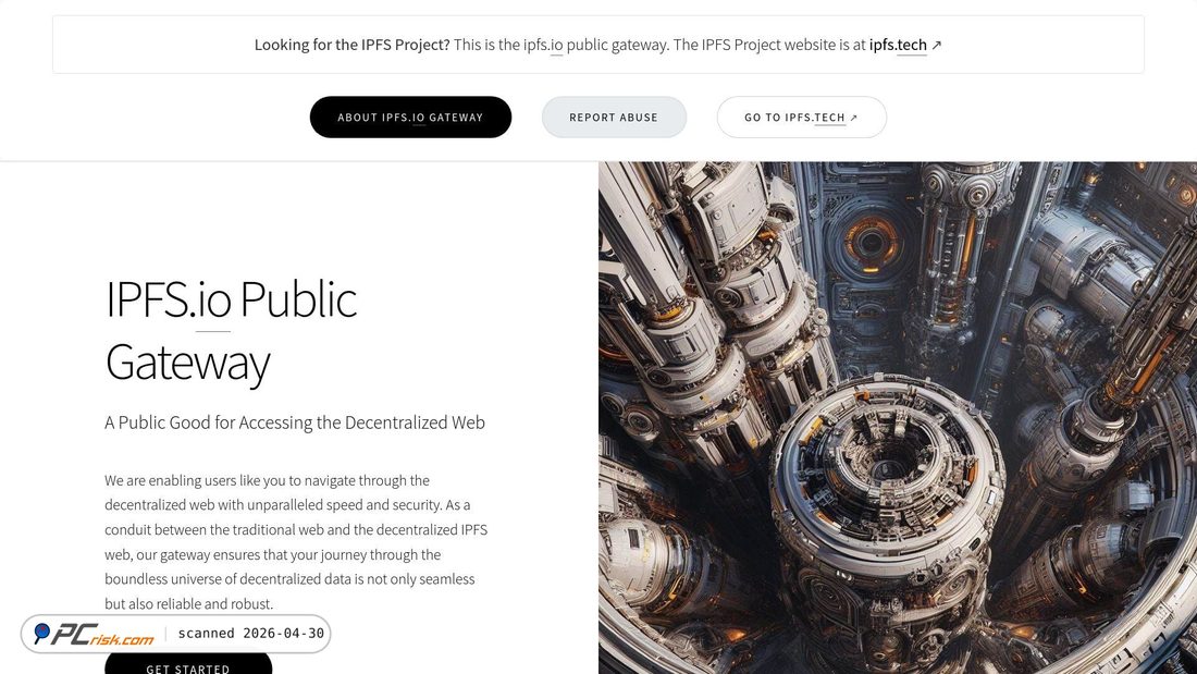 Screenshot von ipfs.io