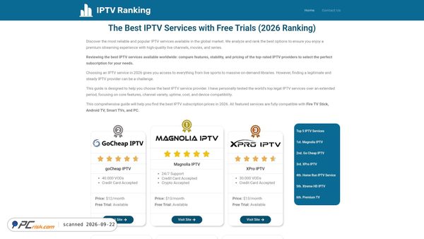 iptv-ranking.com screenshot