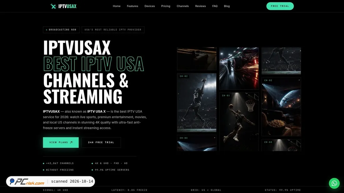 Screenshot of iptvusax.us
