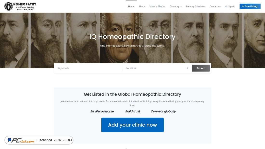 Screenshot of iqhomeopathy.com