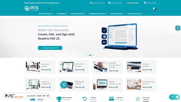 Screenshot van irislink.com