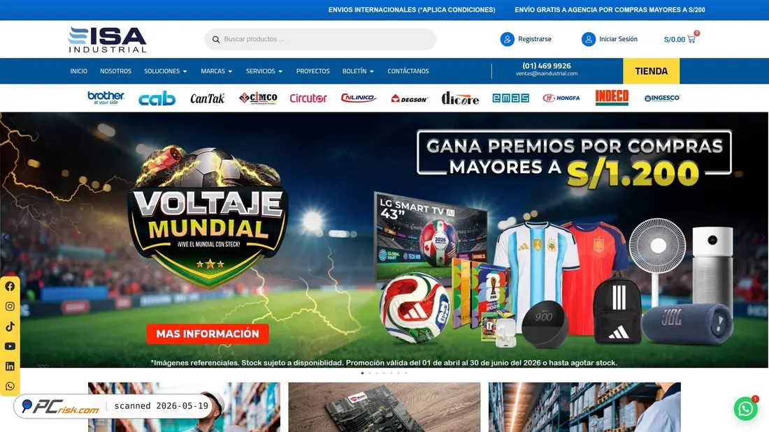 Screenshot of isaindustrial.com