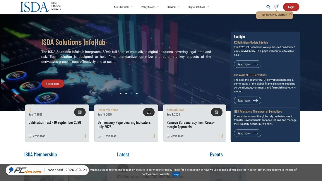 Screenshot of isda.org