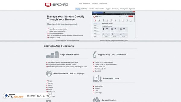 ispconfig.org screenshot