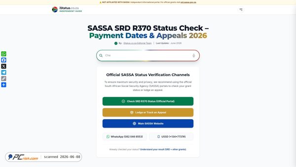 istatus.co.za screenshot