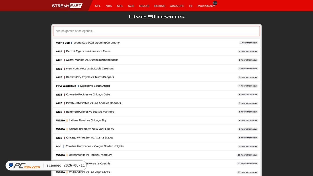 Screenshot of istreameast.app