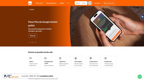 itau.com.br screenshot