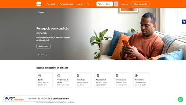 Captura de itau.com.br