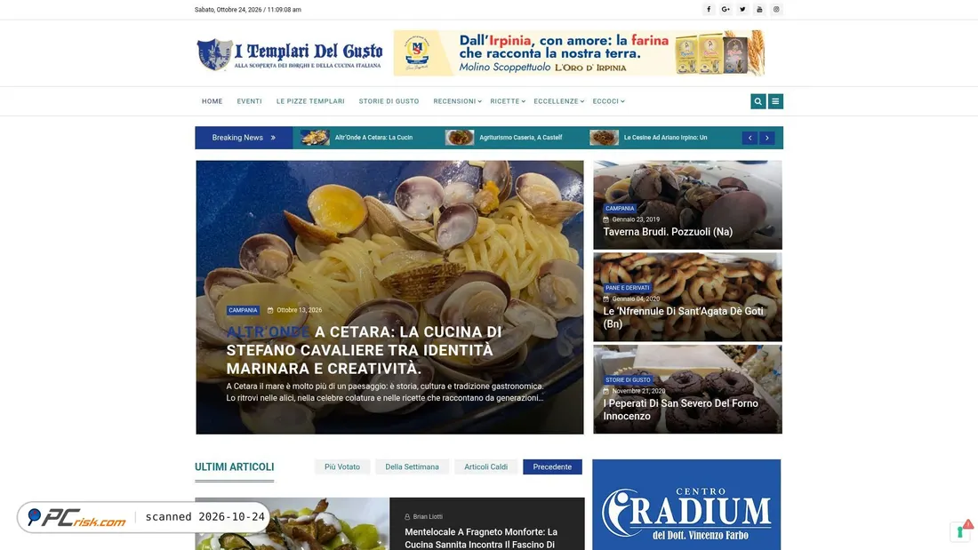 Screenshot of itemplaridelgusto.it