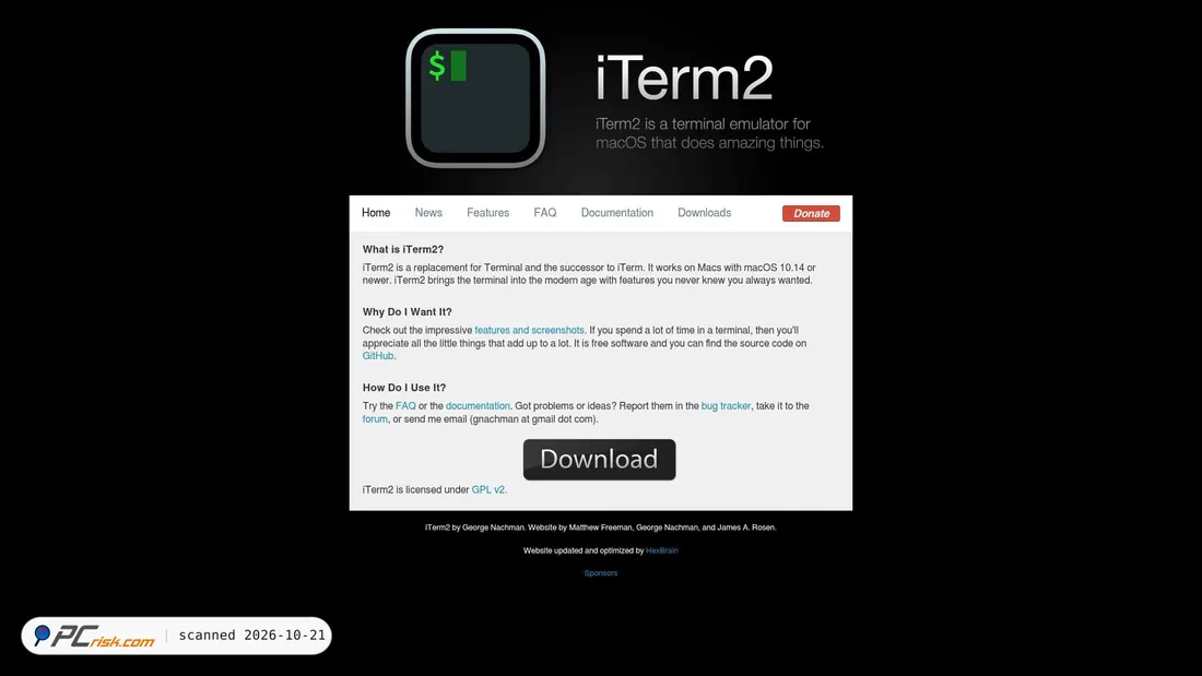 Screenshot di iterm2.com