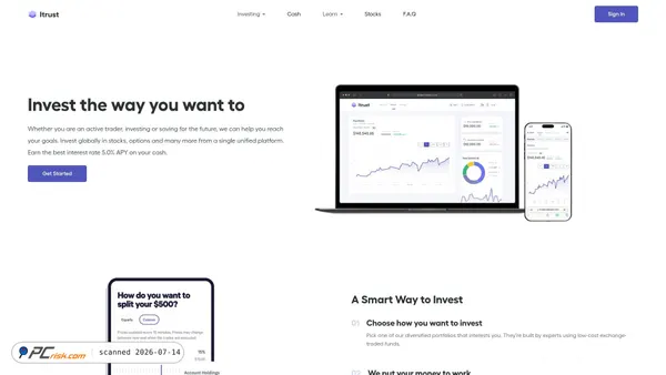 itrustinvestment.com screenshot