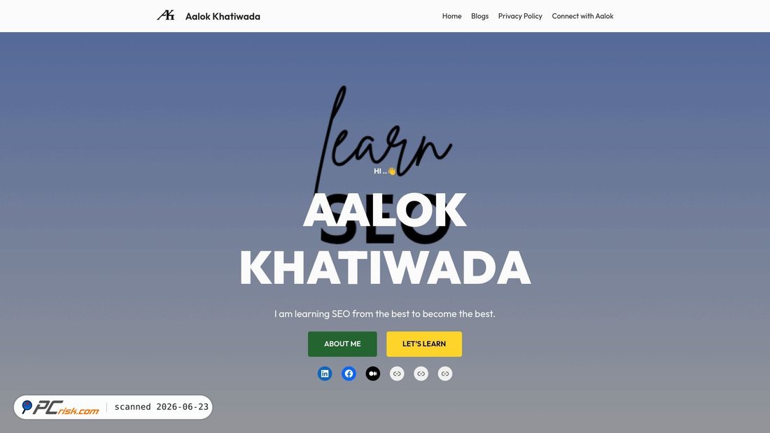 Screenshot of itsmeaalok.xyz