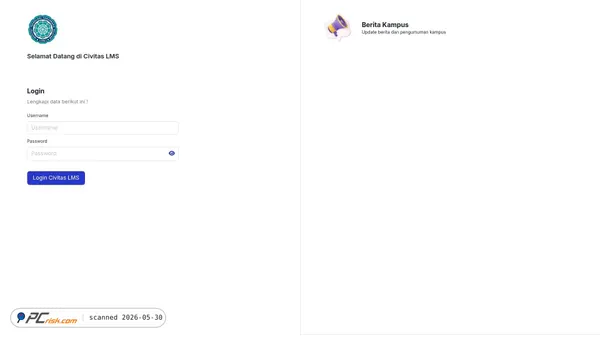 itts.dosen.lms.civitas.id screenshot
