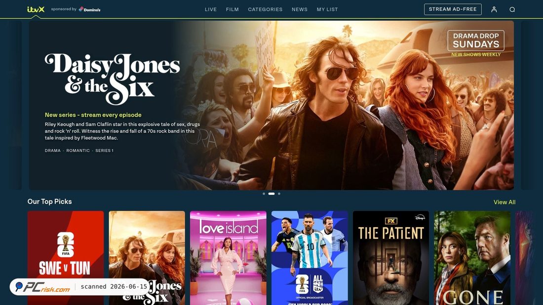 Screenshot of itv.com