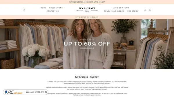 ivyandgracesydney.com screenshot