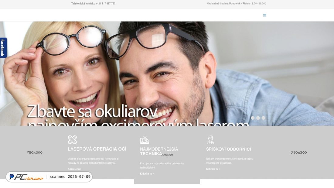 Screenshot of izakvisioncenter.sk