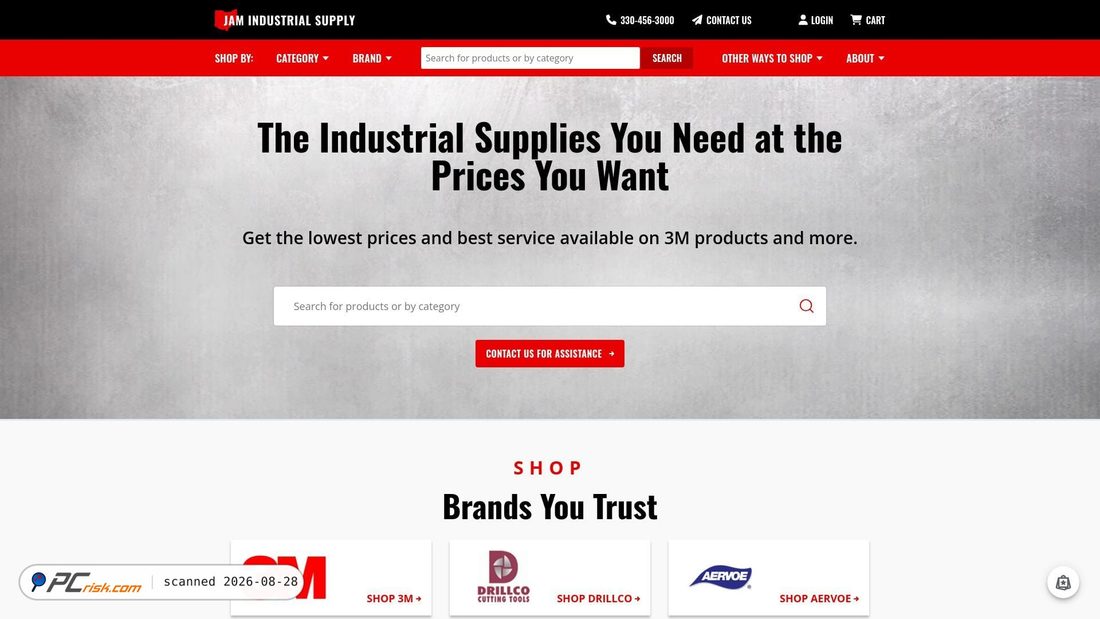 Screenshot von jamindustrialsupply.com