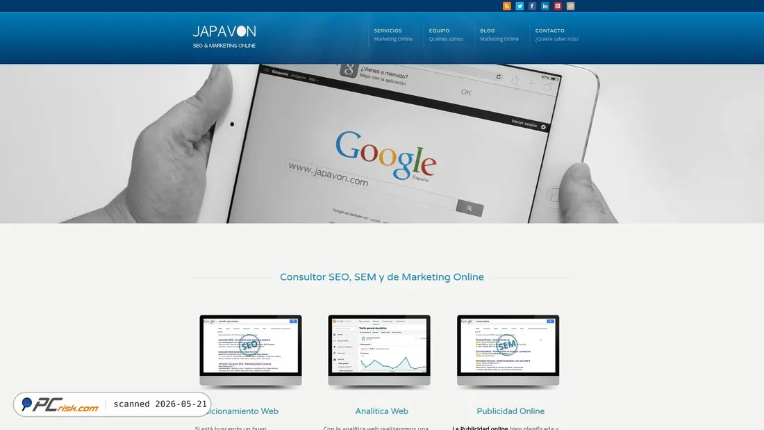 Screenshot of japavon.com
