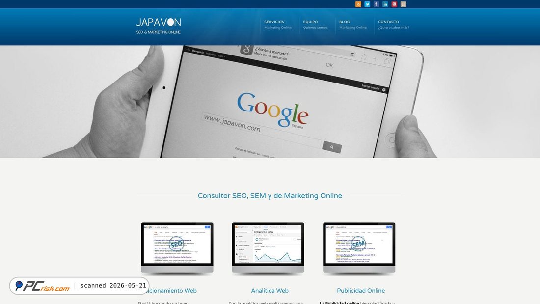 Screenshot von japavon.com