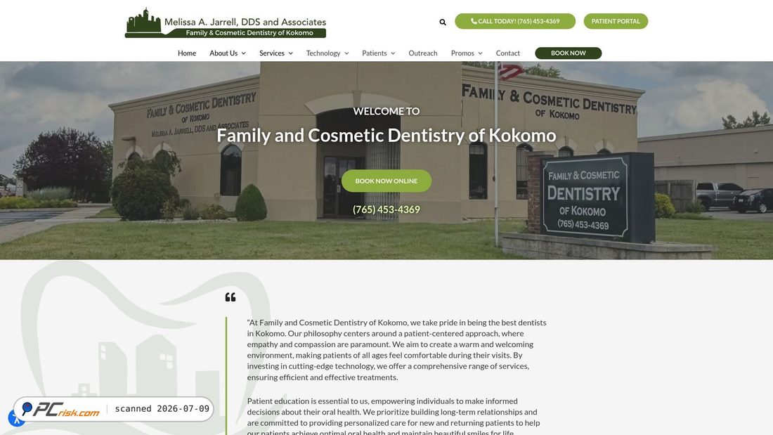 Screenshot of jarrelldentistry.com