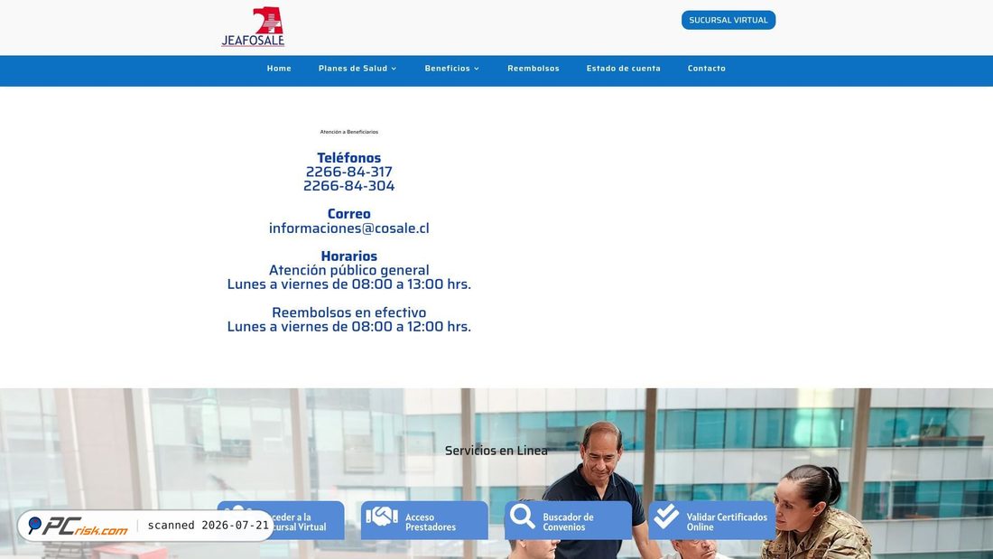 Screenshot of jeafosale.cl