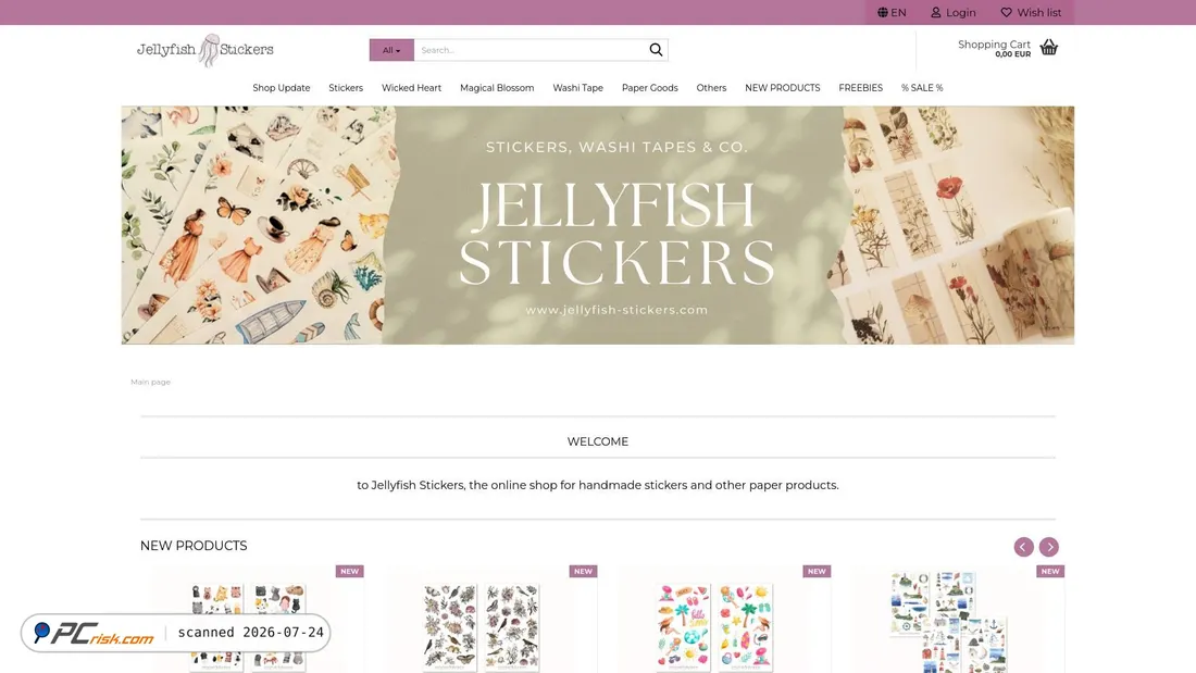 Screenshot of jellyfish-stickers.com