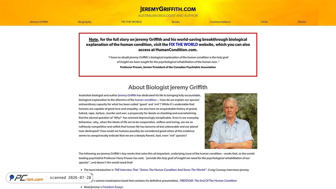 Captura de pantalla de jeremygriffith.com