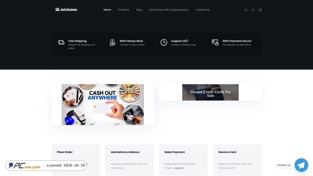 Screenshot di jetclones.com