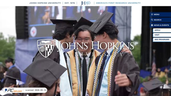 jhu.edu screenshot