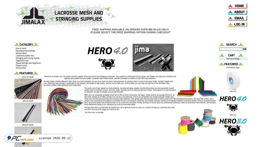 Captura de pantalla de jimalax.com