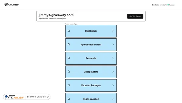 jimmys-giveaway.com screenshot