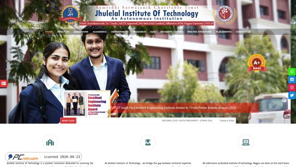 jitnagpur.edu.in screenshot