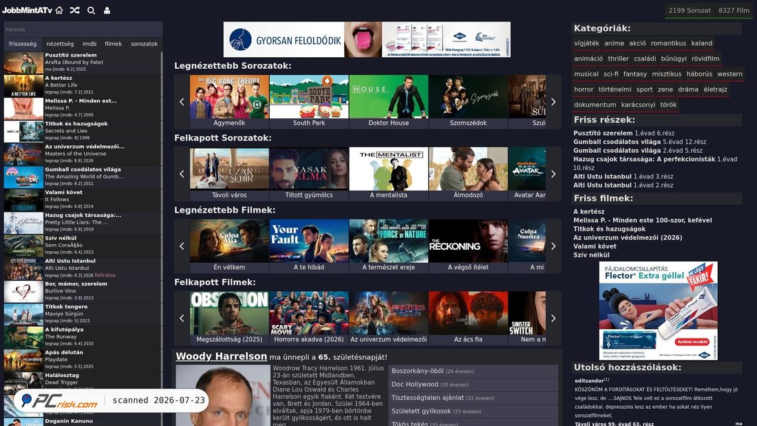 Screenshot of jobbmintatv.pro