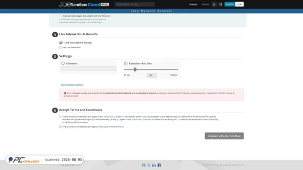joesandbox.com screenshot